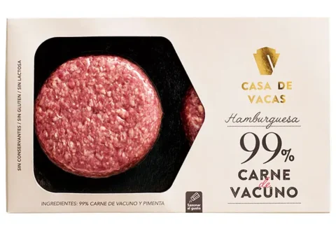 Hamburguesa 99% Carne de Vacuno de Casa de Vacas