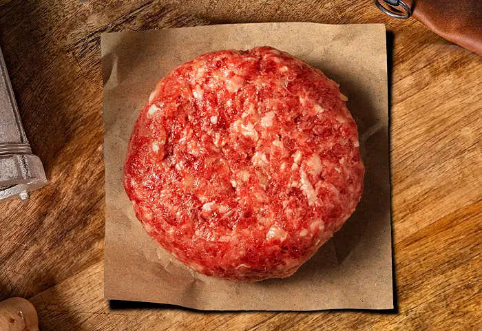 Hamburguesa de Vaca en Mostrador de Casa de Vacas